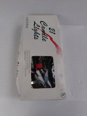 Vtg Rare Christmas Candle Bouquet Holly Christmas Light Strand Clip Clear Work